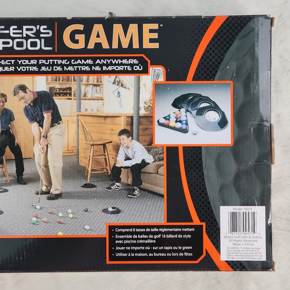 COPY GOLFER'S POOL Game by Club Champ: 16 balls and rack, 6 cups, In retail p…